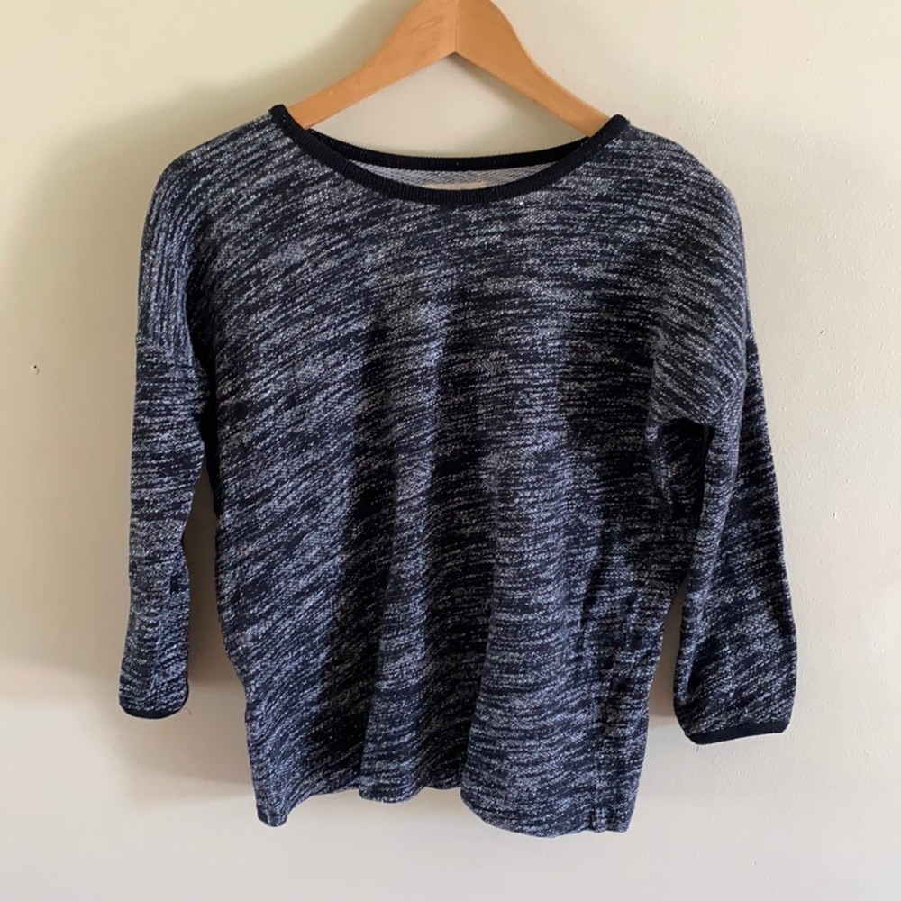 Madewell Marble Black/White Pullover Sweater Size xs